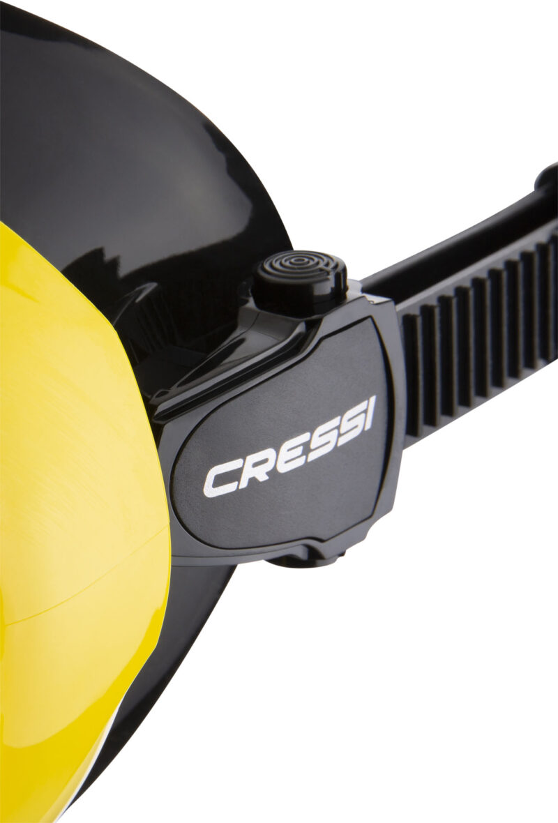 Cressi A1 MASK BLACK/YELLOW CLEAR LENS ANTI FOG - Image 4