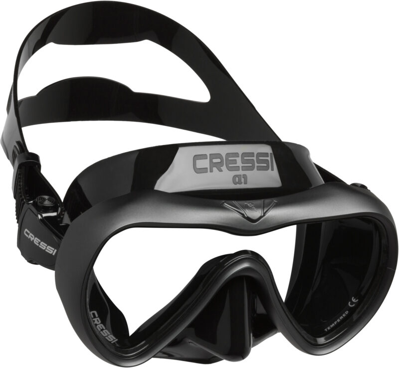 Cressi A1 MASK BLACK/GRAPHITE CLEAR LENS ANTI FOG - Image 2