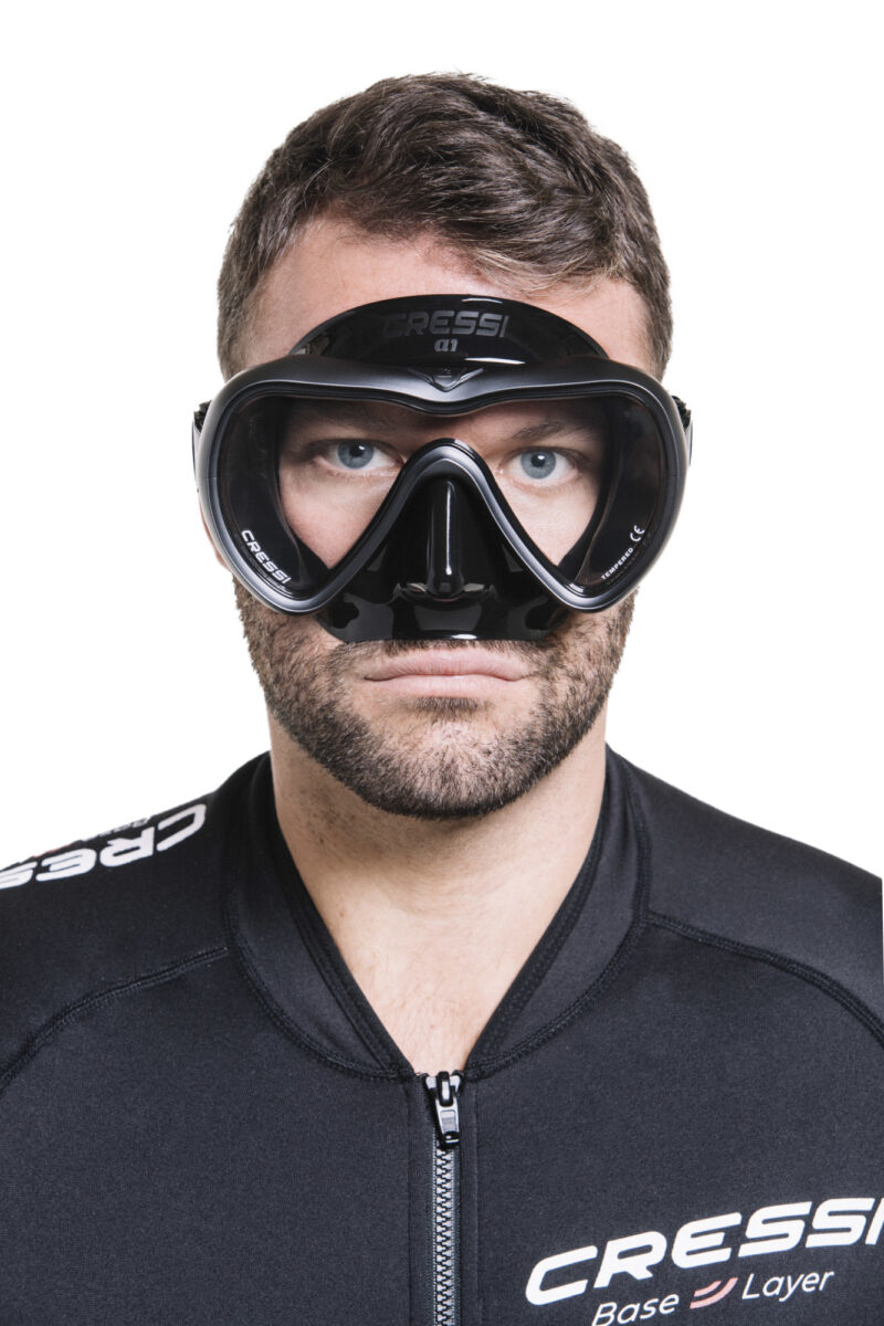 Cressi A1 MASK BLACK/GRAPHITE CLEAR LENS ANTI FOG - Image 5