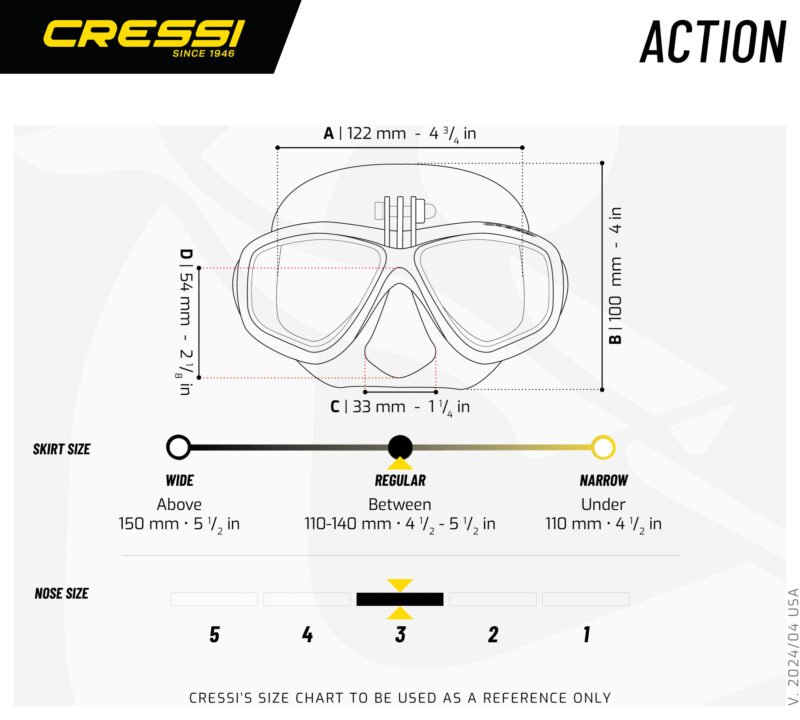 Cressi ACTION MASK SIL CLEARL/FRAME CLEAR - Image 5