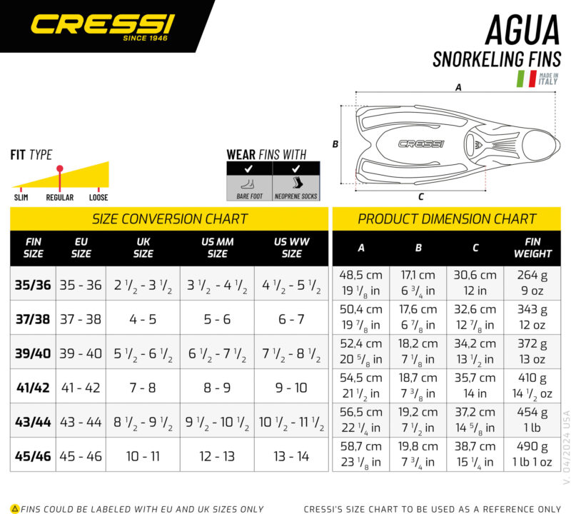 Cressi AGUA FINS BLACK 37/38 (4/5)