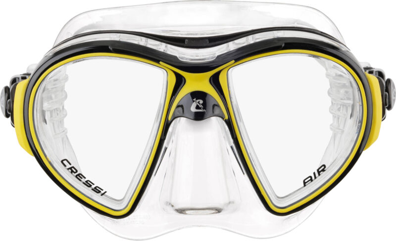 Cressi AIR MASK SIL CRYSTAL/FRAME BLACK YELLOW - Image 3