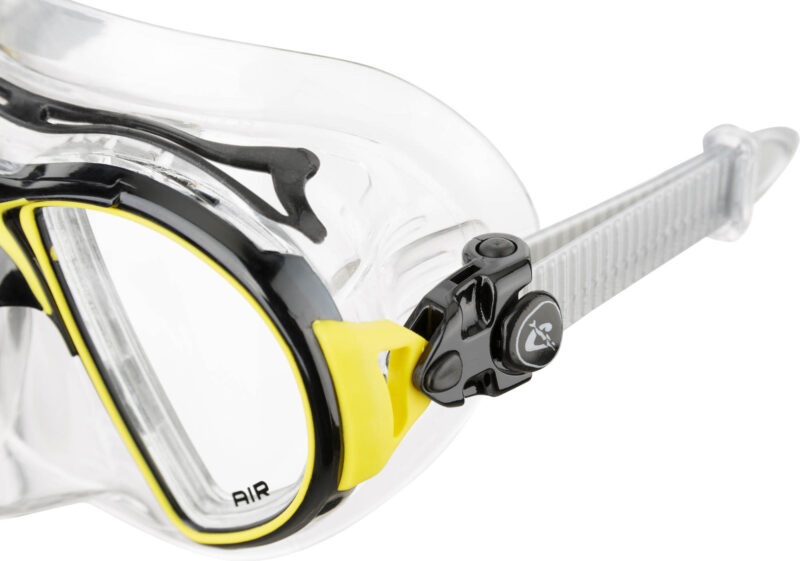 Cressi AIR MASK SIL CRYSTAL/FRAME BLACK YELLOW - Image 5
