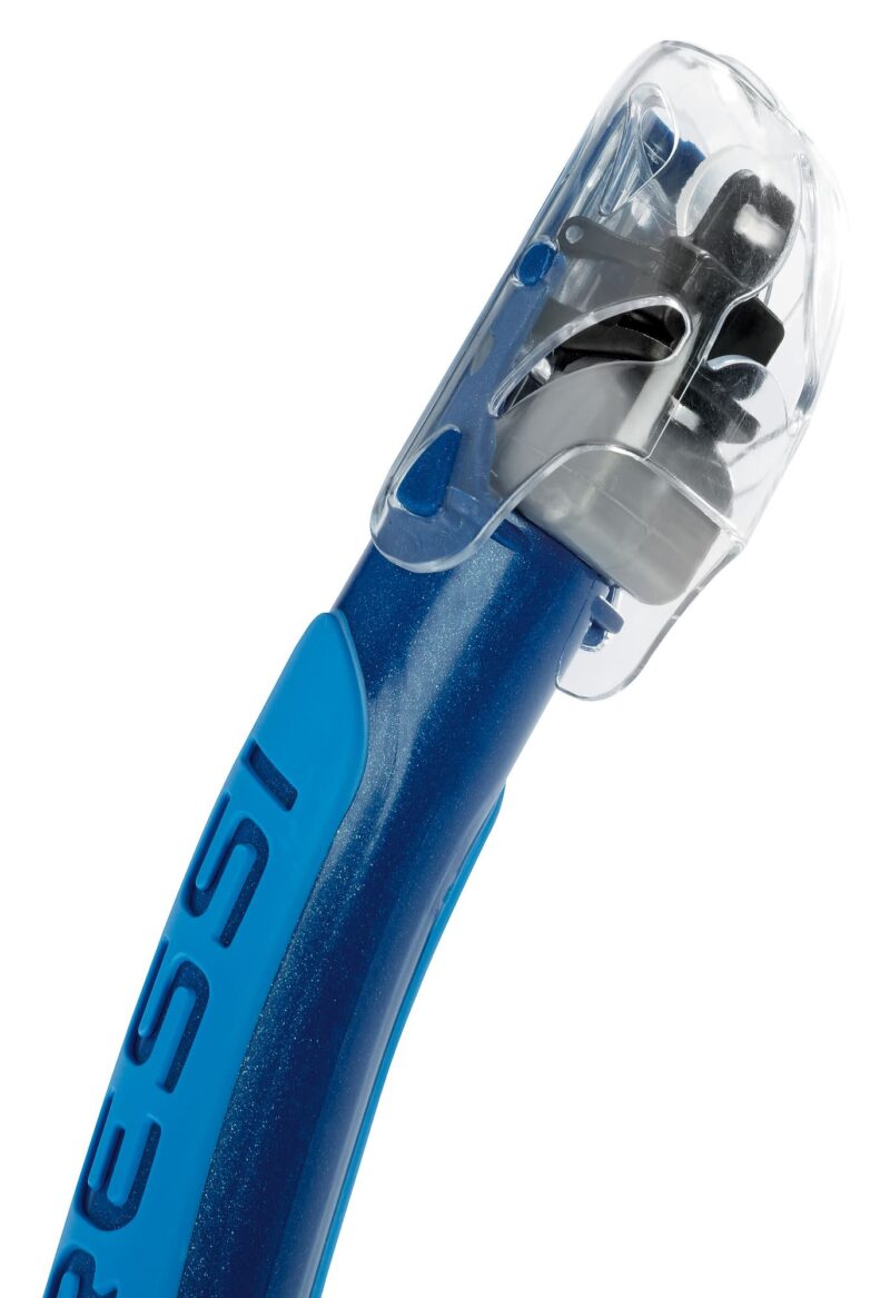 Cressi ALPHA ULTRA DRY SNORKEL SIL. CLEAR/TUBE BLUE AZURE - Image 3