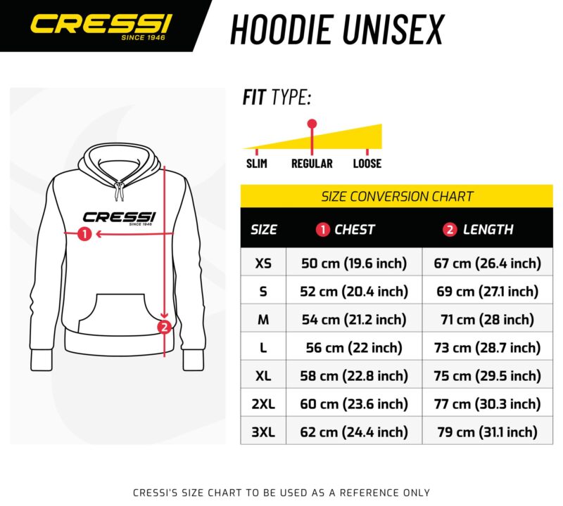Cressi CRESSI HOODIE UNISEX BLACK/YELLOW L - Image 13
