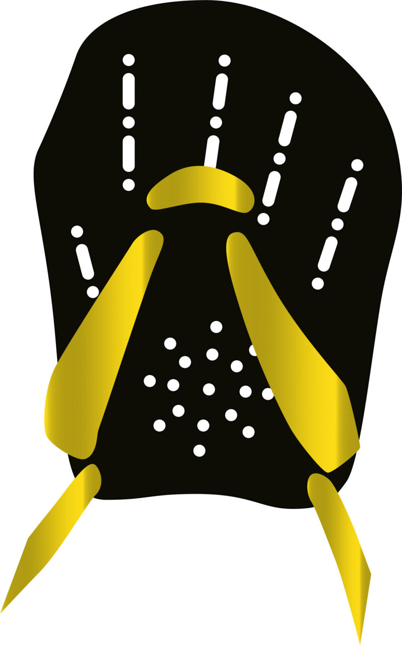 Cressi AQUA ENERGY SWIM PADDLES BLACK/YELLOW