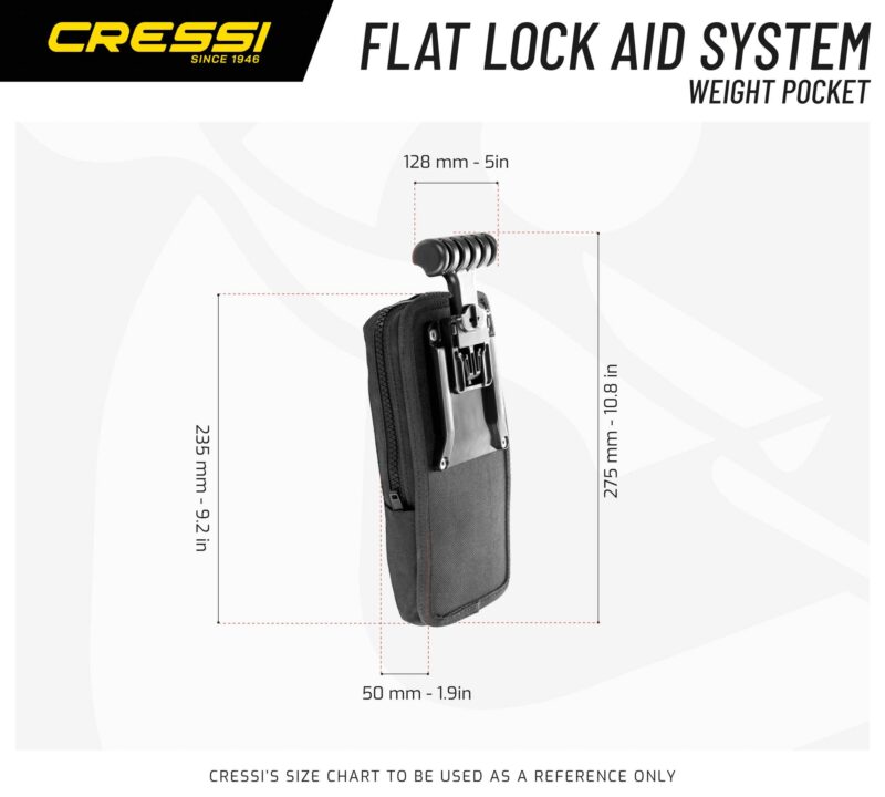 Cressi FLAT LOCK AID SYSTEM WEIGHT POCKET 4.5 kg - Image 8