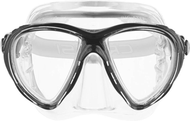 Cressi BIG EYES EVOLUTION MASK SIL CRYSTAL/FRAME BLACK - Image 2