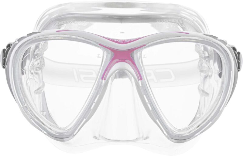 Cressi BIG EYES EVOLUTION MASK SIL CRYSTAL/FRAME PINK - Image 3