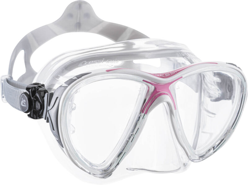 Cressi BIG EYES EVOLUTION MASK SIL CRYSTAL/FRAME PINK - Image 2