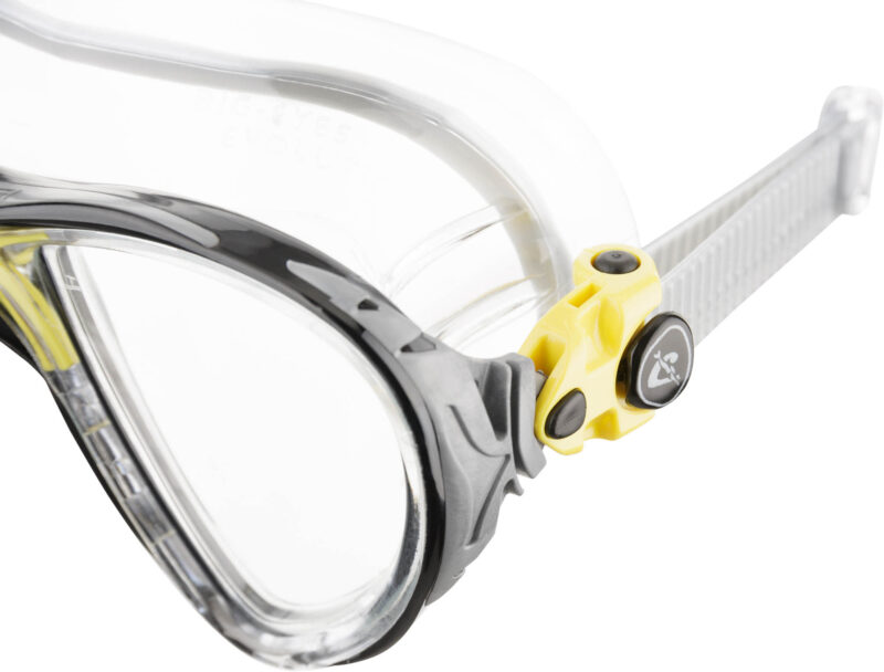 Cressi BIG EYES EVOLUTION MASK SIL CRYSTAL/FRAME YELLOW - Image 2