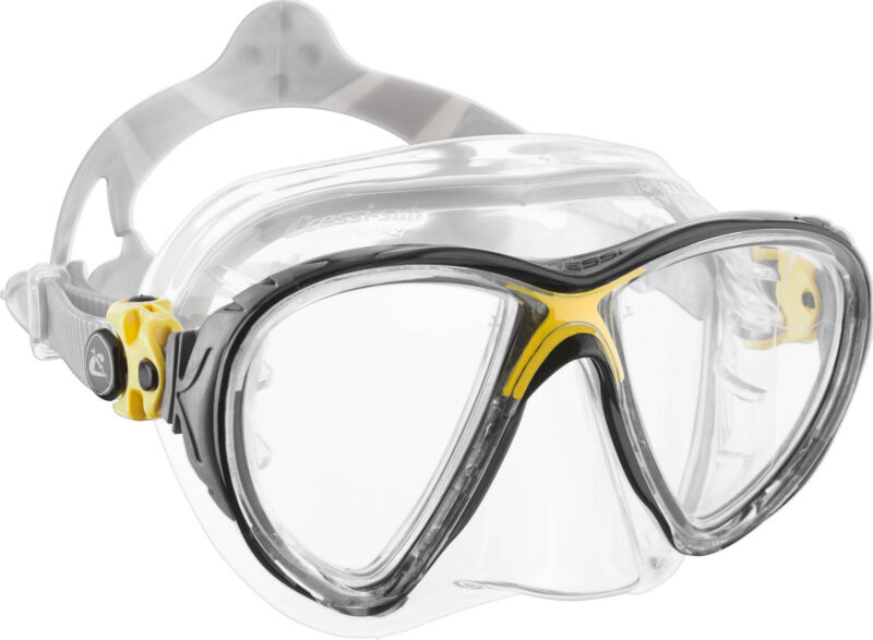 Cressi BIG EYES EVOLUTION MASK SIL CRYSTAL/FRAME YELLOW - Image 3