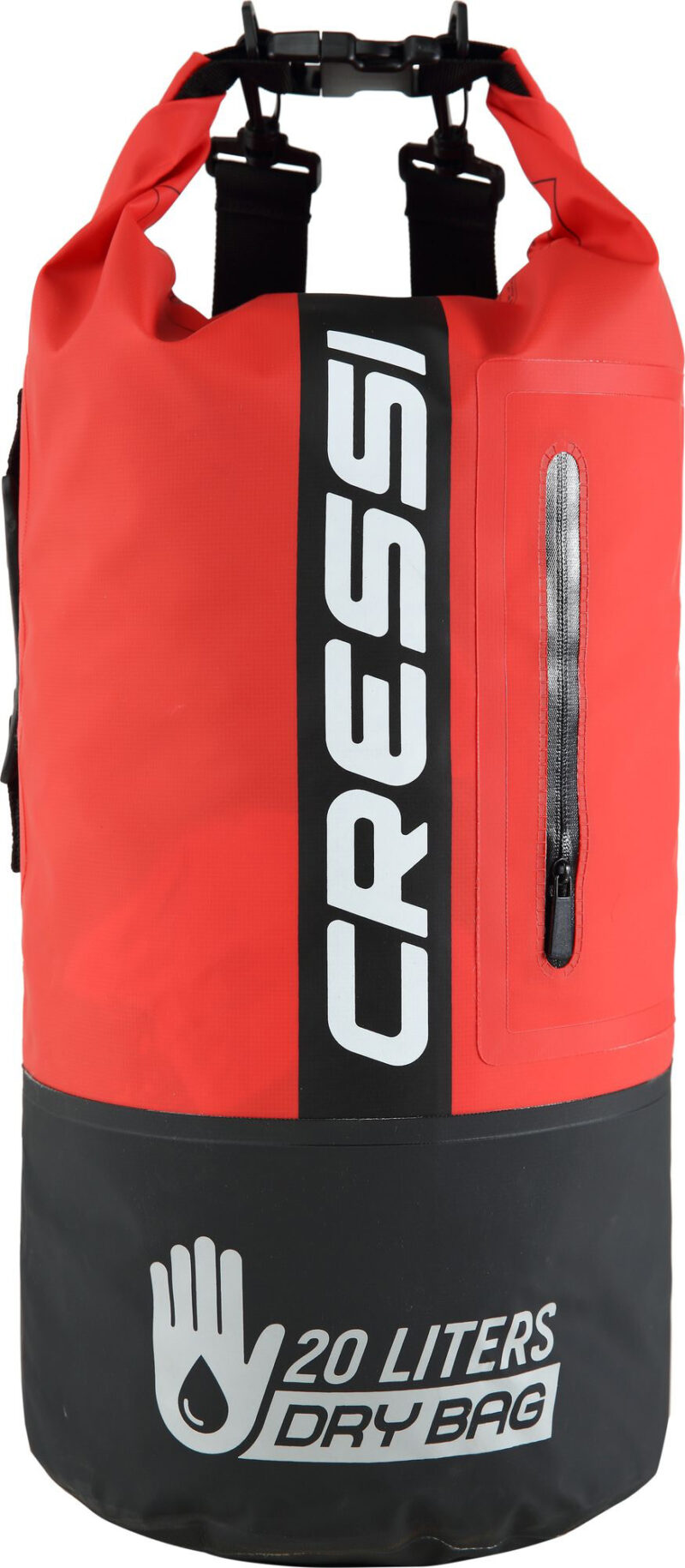 Cressi DRY BAG PREMIUM 20L BI-COLOR BLACK RED - Image 3