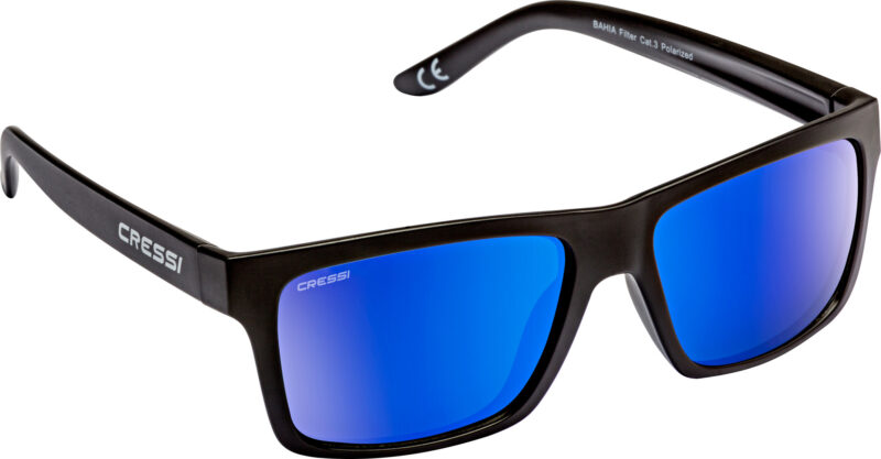 Cressi BAHIA FLOATING SUNGLASSES  BLACK/BLUE MIRRORED LENSES - Image 2