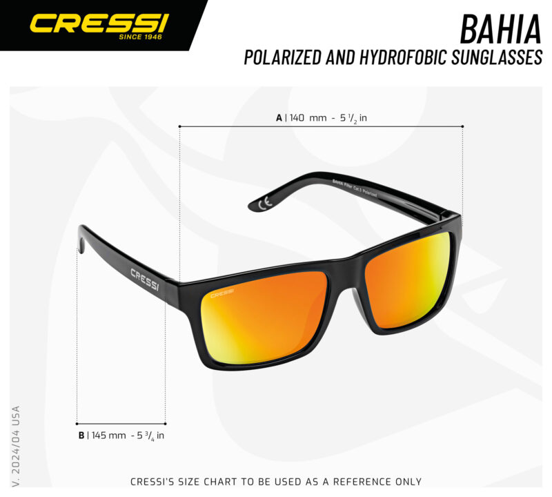 Cressi BAHIA FLOATING SUNGLASSES  BLACK/SILVER MIRRORED LENSES