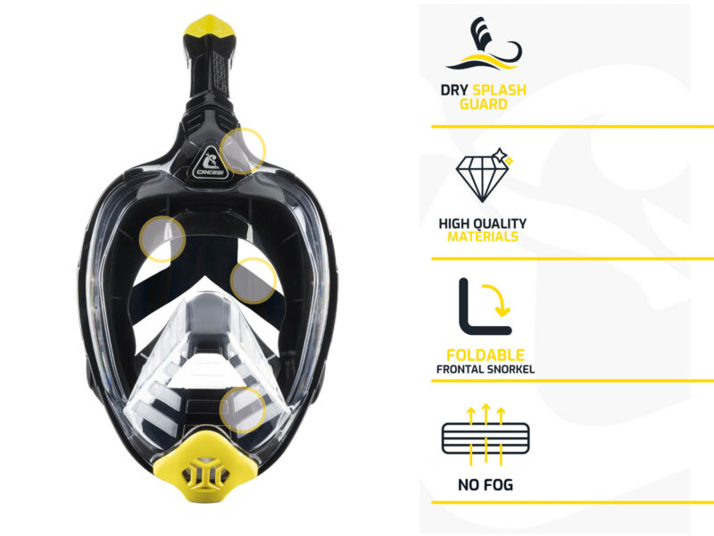 Cressi BALI FULL FACE MASK BLACK/GREY L/XL - Image 12