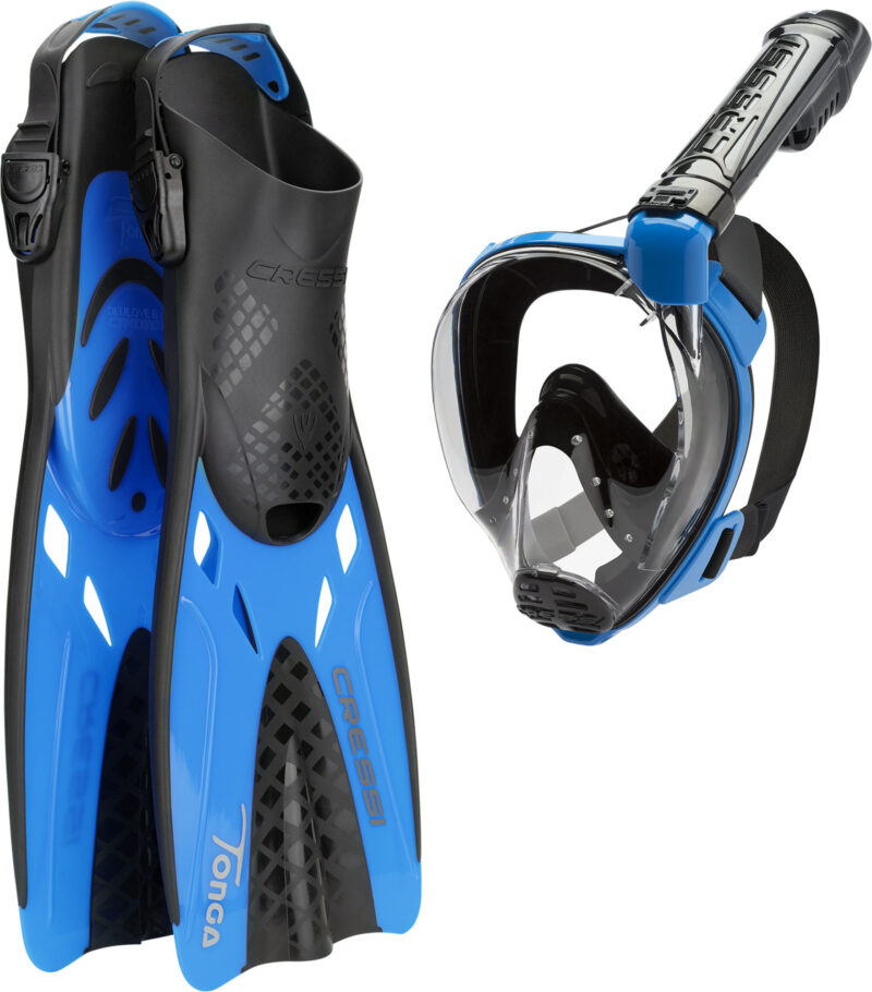Cressi BARON + TONGA COMBO BLACK/BLUE L/XL