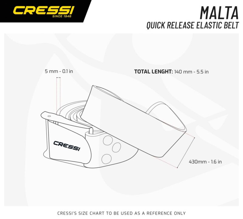 Cressi MALTA RUBBER BELT BLACK - Image 6