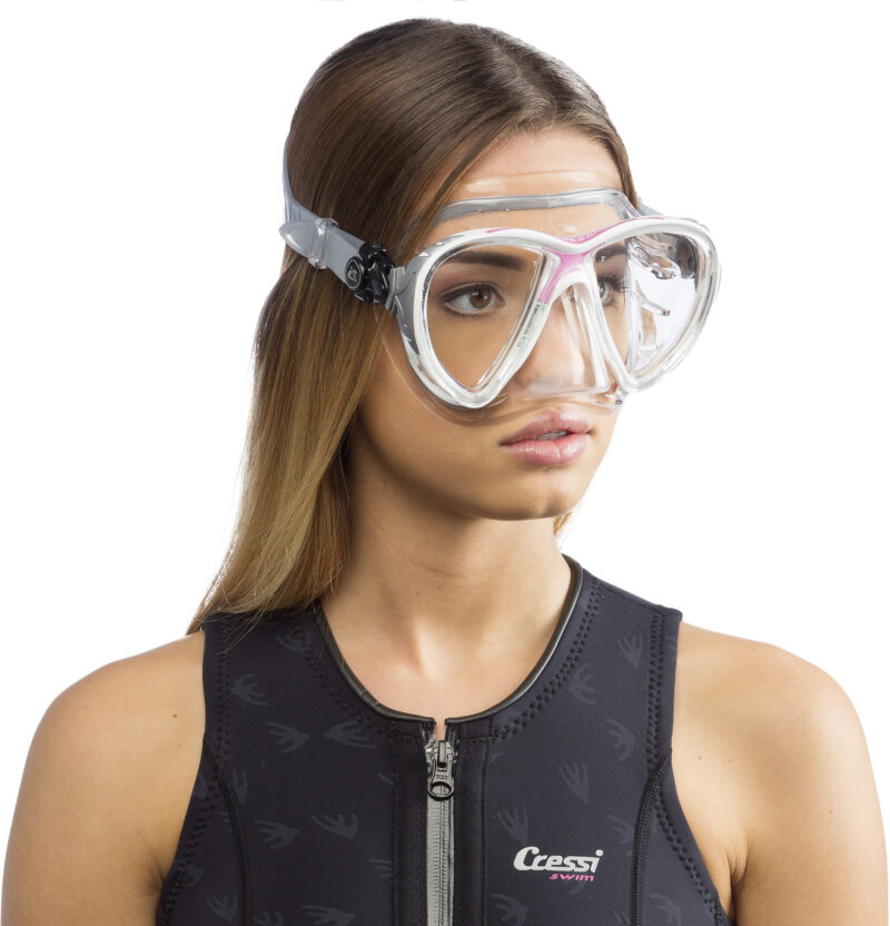 Cressi BIG EYES EVOLUTION MASK SIL CRYSTAL/FRAME PINK - Image 8