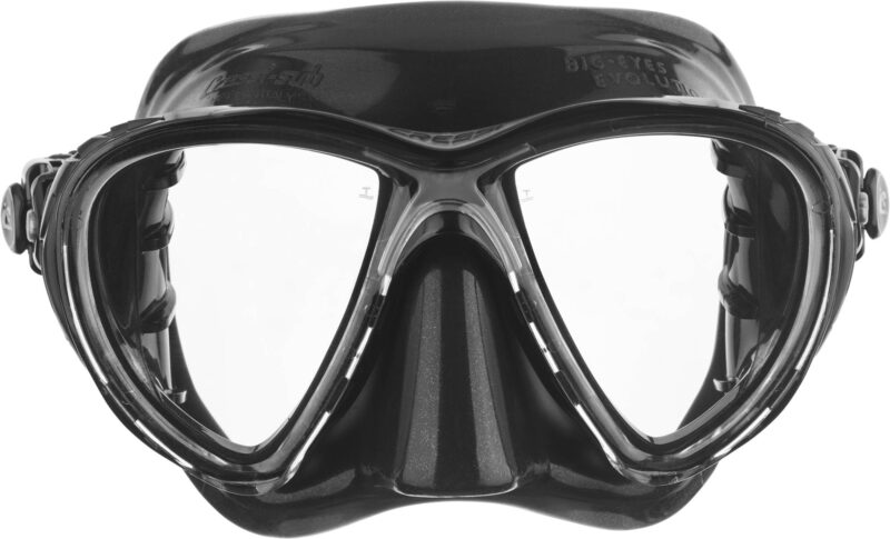 Cressi BIG EYES EVOLUTION MASK SIL BLACK/FRAME BLACK - Image 2