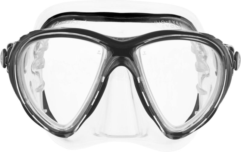 Cressi BIG EYES EVOLUTION MASK SIL CLEAR/FRAME BLACK - Image 6