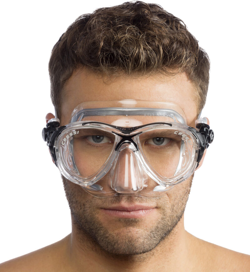 Cressi BIG EYES EVOLUTION MASK SIL CLEAR/FRAME BLUE BLACK