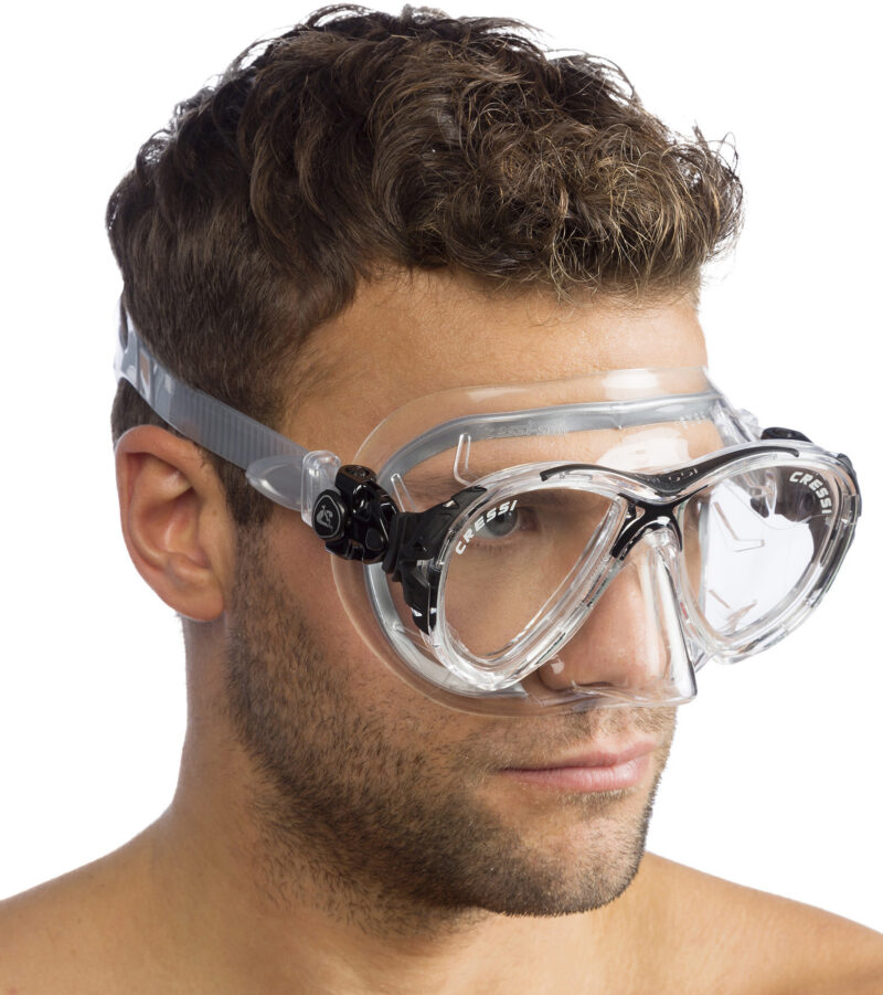 Cressi BIG EYES EVOLUTION MASK SIL CLEAR/FRAME BLACK - Image 5