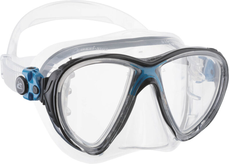 Cressi BIG EYES EVOLUTION MASK SIL CLEAR/FRAME BLUE BLACK - Image 6