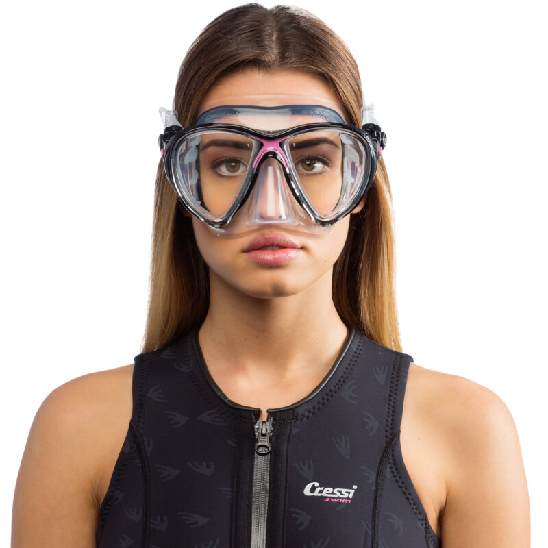 Cressi BIG EYES EVOLUTION MASK SIL CLEAR/FRAME BLACK - Image 3