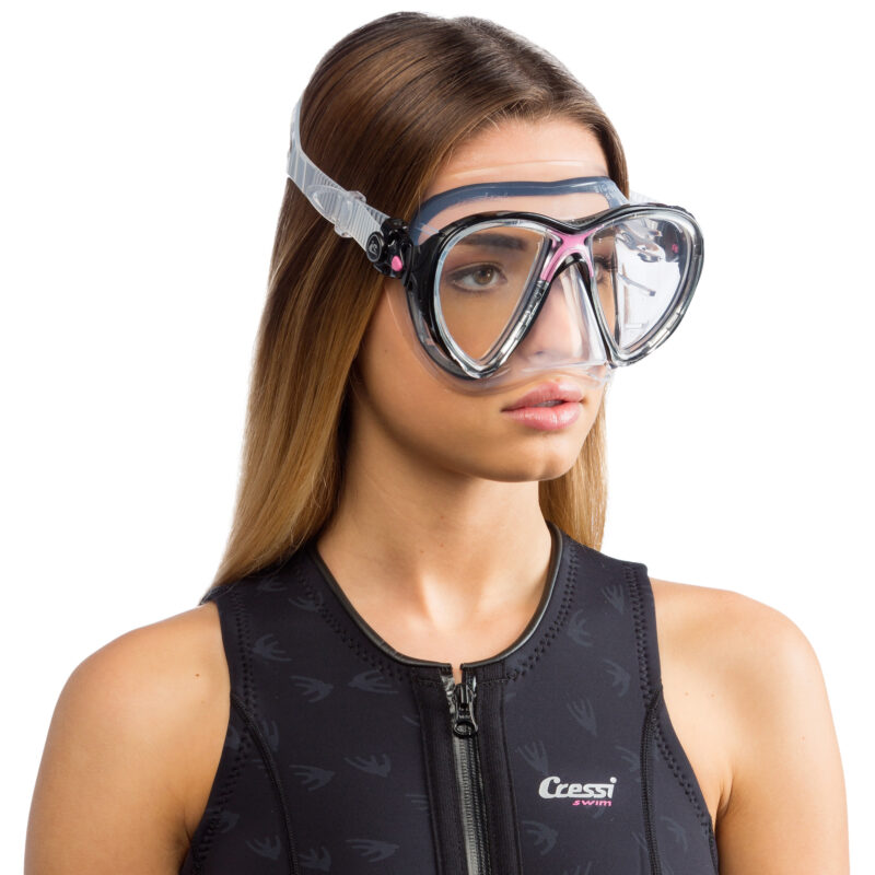Cressi BIG EYES EVOLUTION MASK SIL CLEAR/FRAME BLACK - Image 2