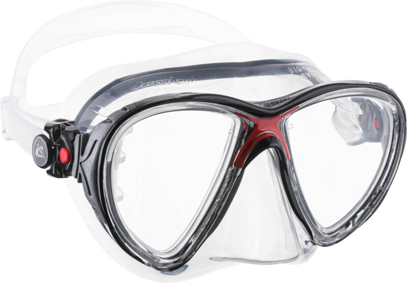 Cressi BIG EYES EVOLUTION MASK SIL CLEAR/FRAME RED - Image 8