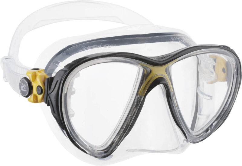 Cressi BIG EYES EVOLUTION MASK SIL CLEAR/FRAME YELLOW