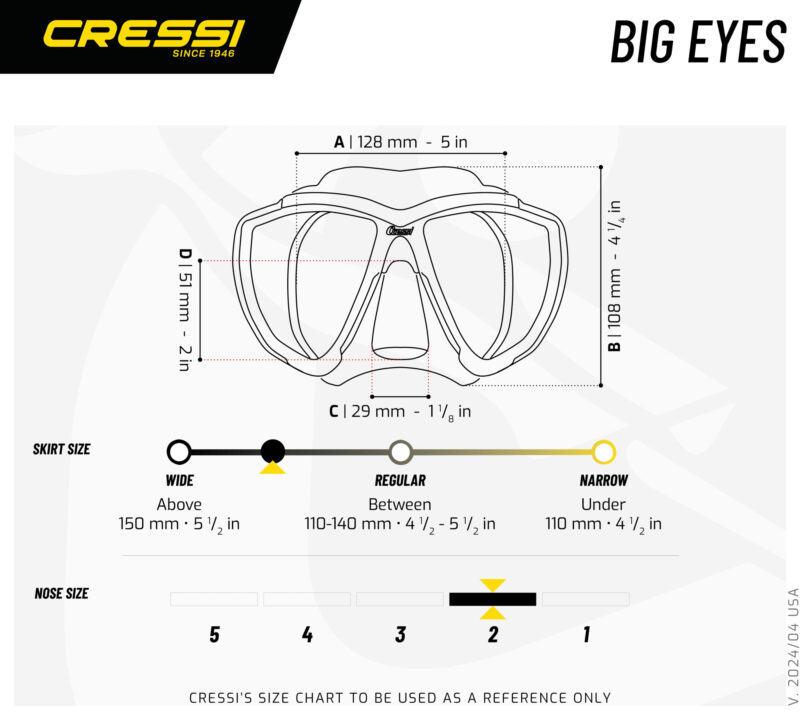 Cressi BIG EYES MASK SIL CLEAR/FRAME AZURE - Image 5