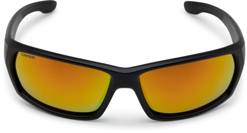 Cressi BILL SUNGLASSES W/LACE BLACK/MIRRORED LENS ORANGE - Image 3