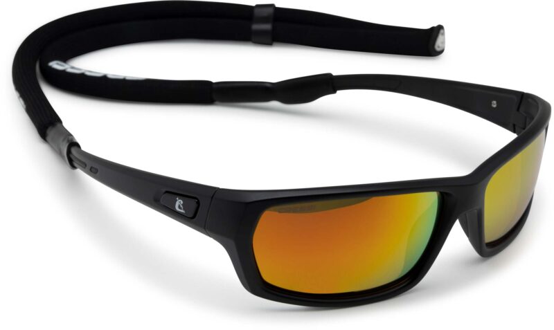 Cressi BILL SUNGLASSES W/LACE BLACK/MIRRORED LENS ORANGE - Image 4