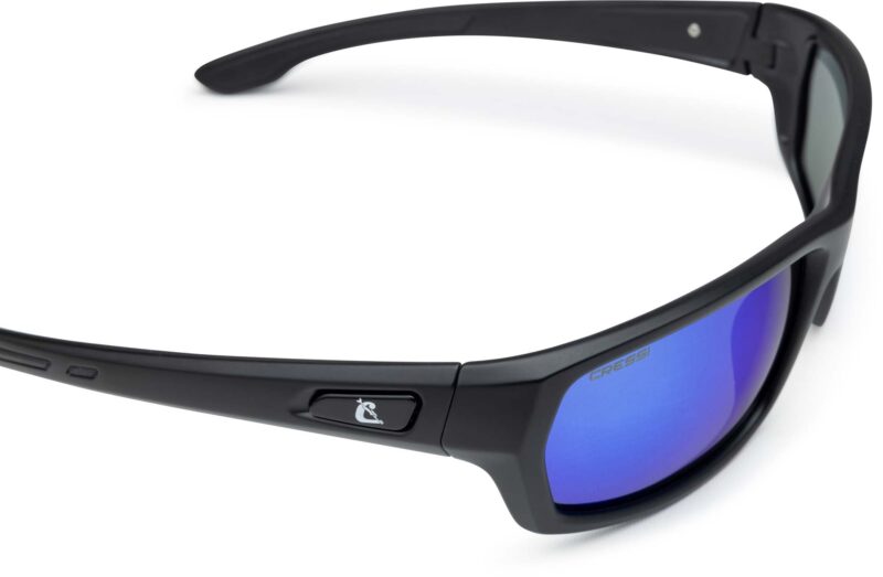 Cressi BILL SUNGLASSES W/LACE BLACK/MIRRORED LENS BLUE