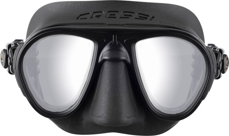 Cressi CALIBRO MASK  BLACK/BLACK SPECTRA MIRRORED LENS SILVER - Image 4