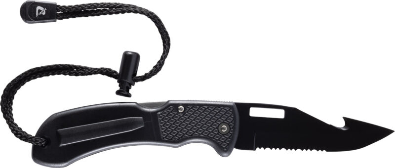 Cressi CHAKU KNIFE w/BLACK ELECTRO-PLATING BLACK