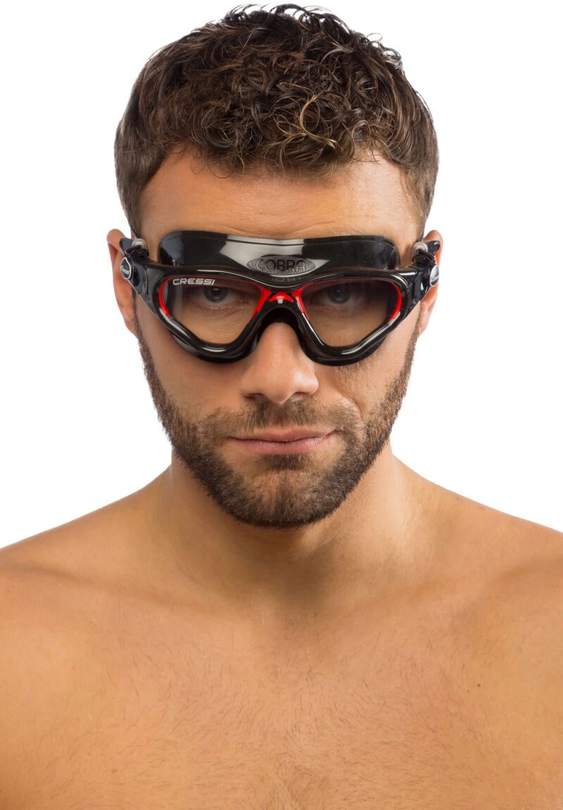 Cressi COBRA GOGGLES BLACK/FRAME BLACK RED - Image 3