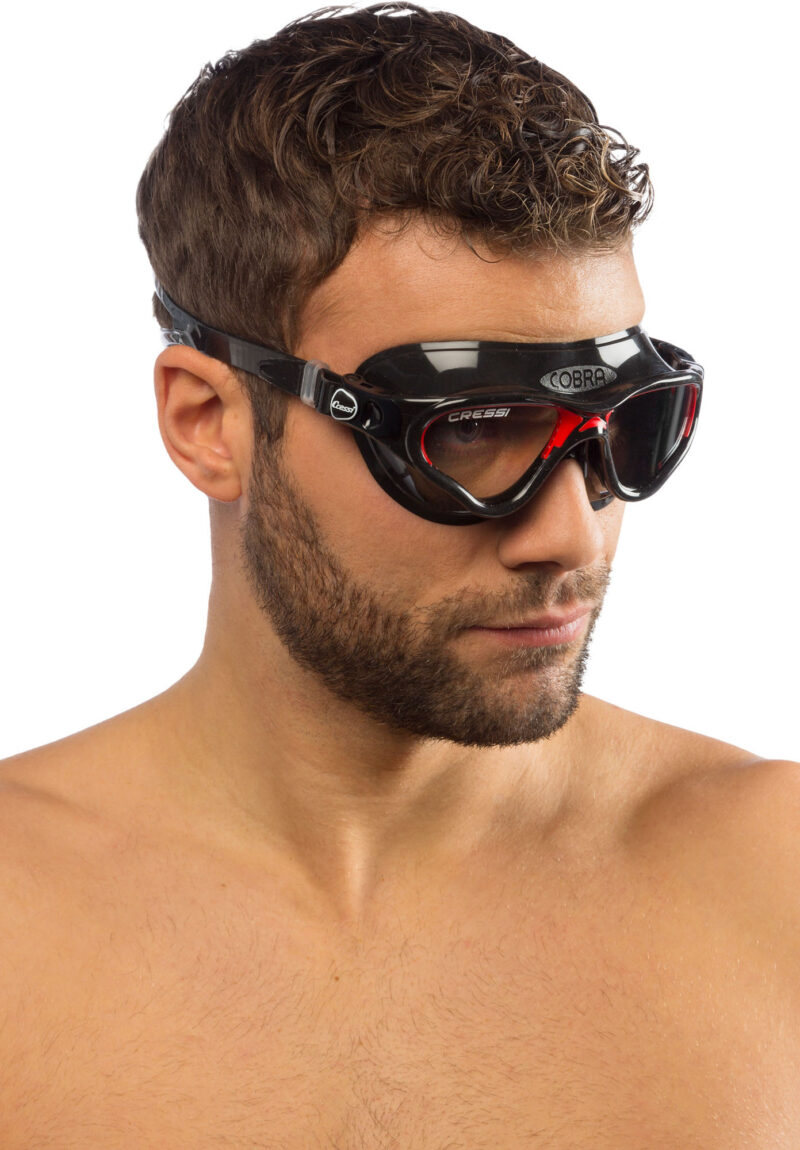 Cressi COBRA GOGGLES BLACK/FRAME BLACK RED - Image 4