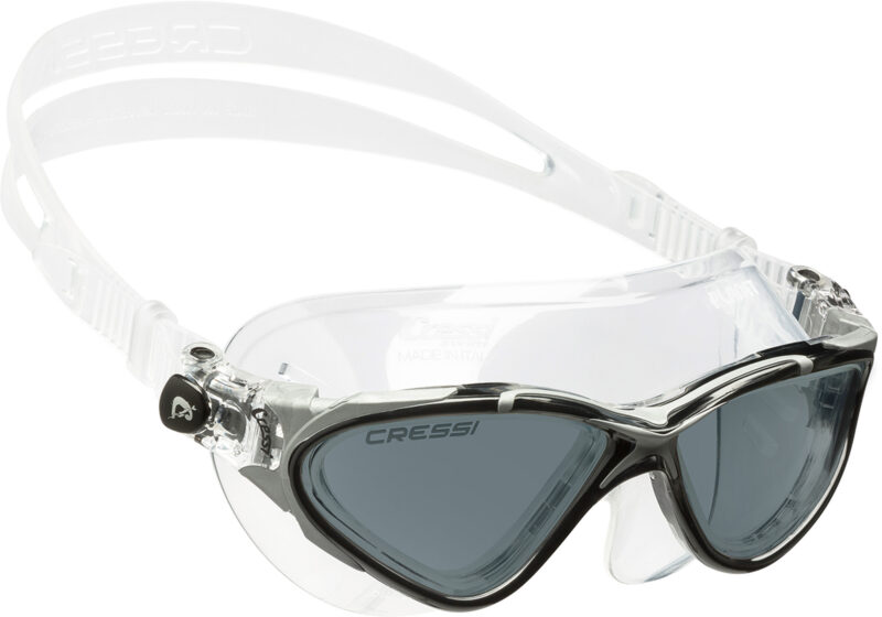 Cressi PLANET GOGGLES SIL CLEAR/FRAME BLACK SILVER SMOKED LENS - Image 2
