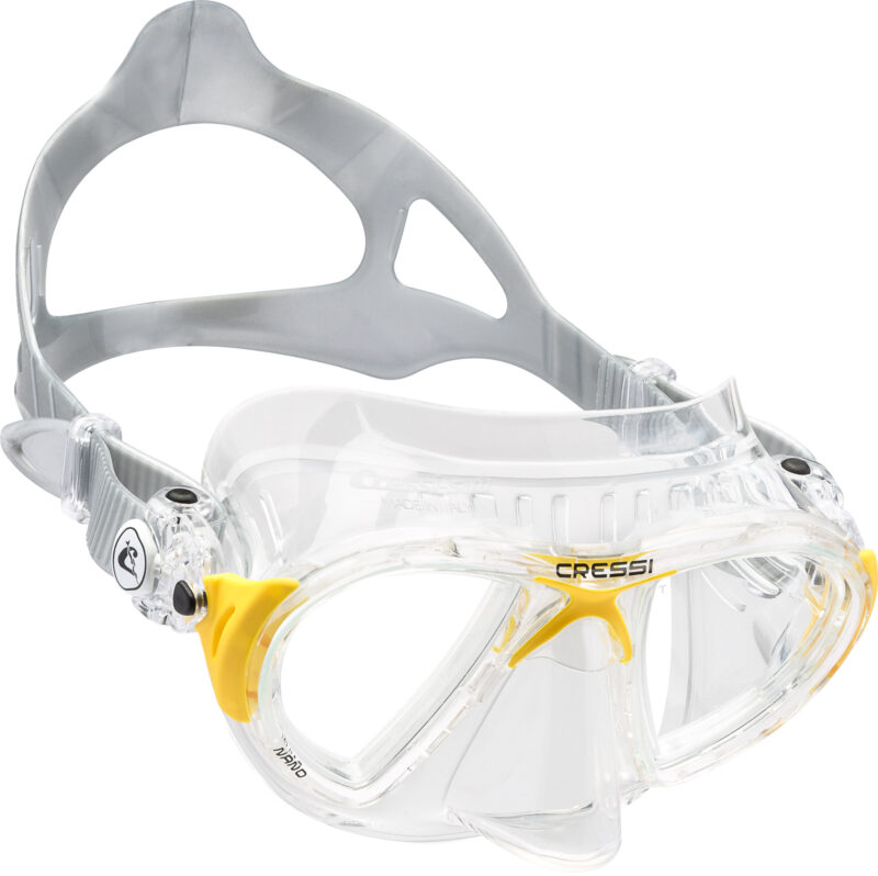 Cressi NANO MASK SIL CRYSTAL/FRAME YELLOW - Image 2