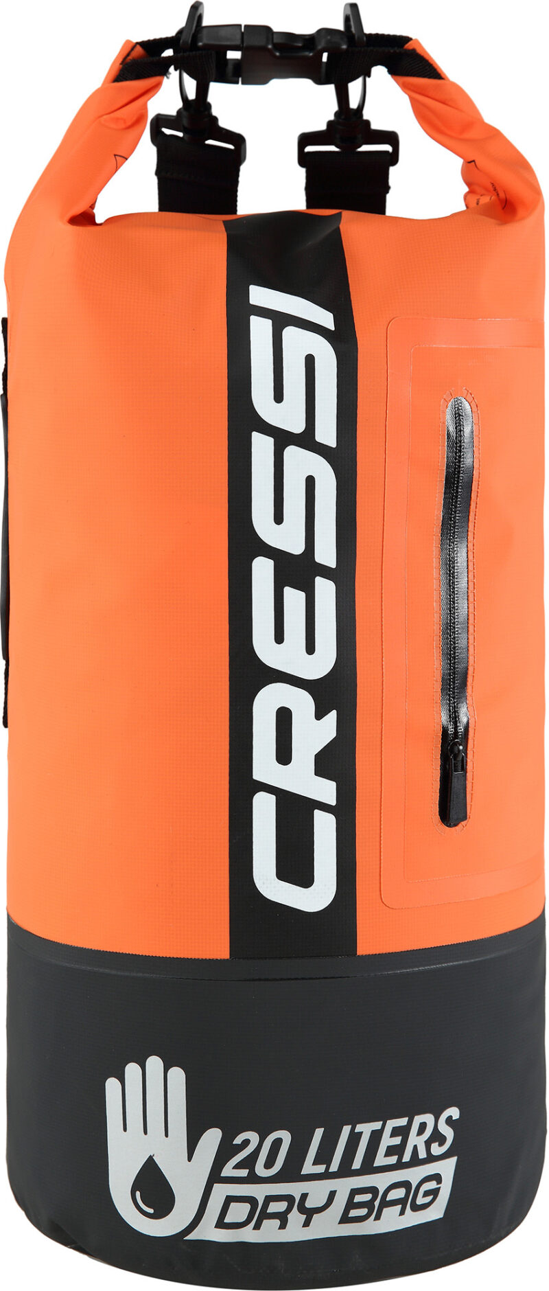 Cressi DRY BAG PREMIUM 20L BI-COLOR BLACK ORANGE - Image 3