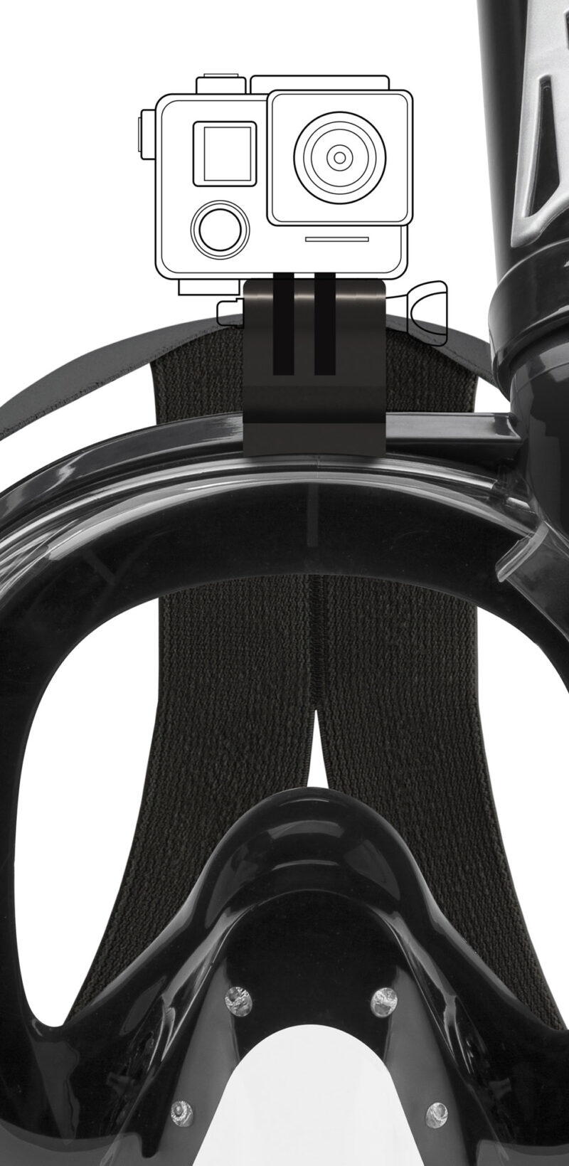 Cressi DUKE ACTION FULL FACE MASK BLACK/BLACK M/L