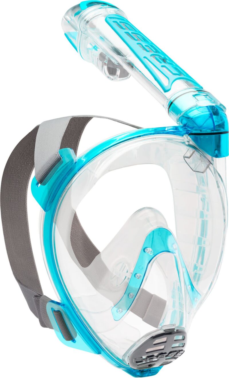 Cressi DUKE DRY FULL FACE MASK CLEAR/AQUAMARINE M/L