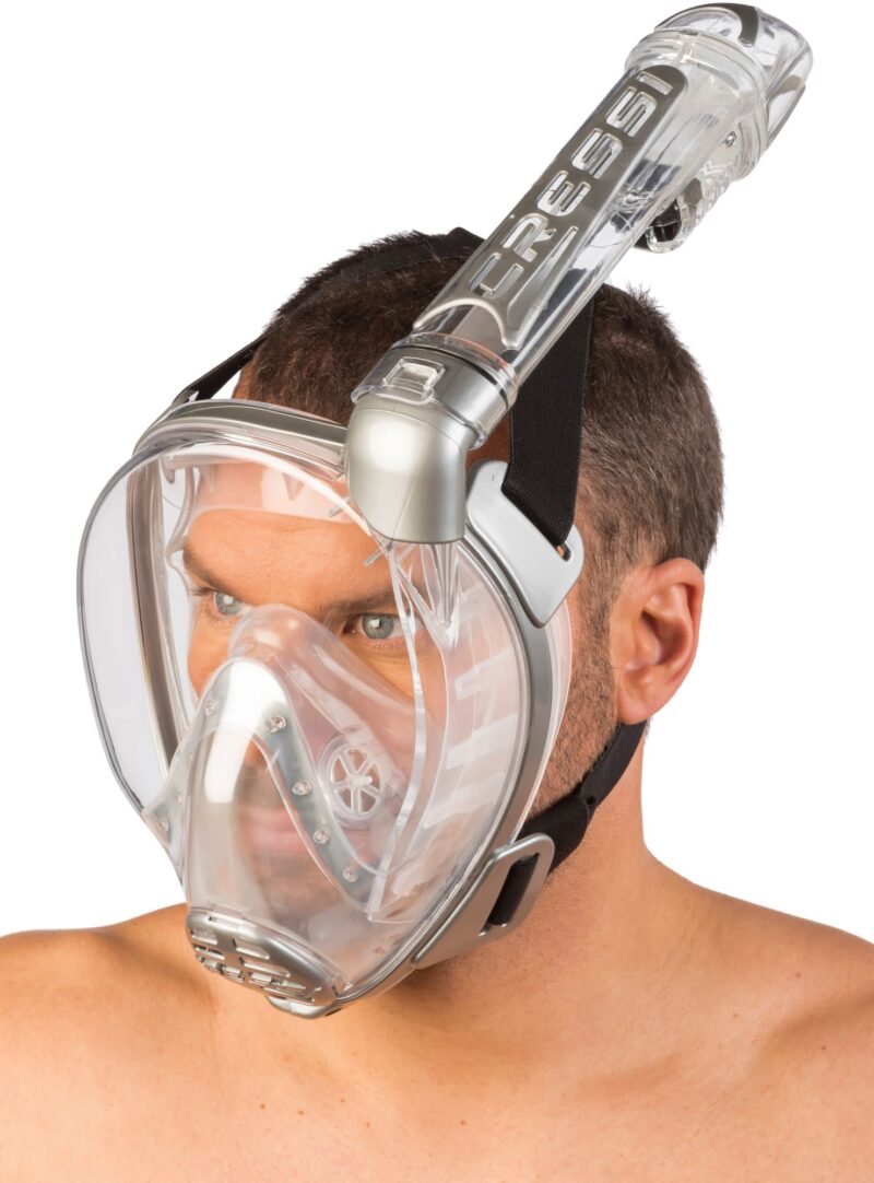 Cressi DUKE DRY FULL FACE MASK CLEAR/SILVER S/M - Image 6