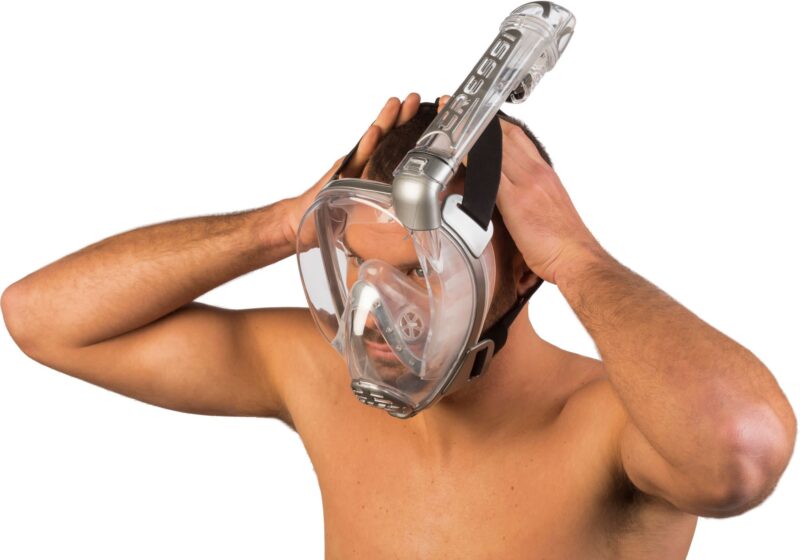 Cressi DUKE DRY FULL FACE MASK CLEAR/SILVER S/M - Image 13