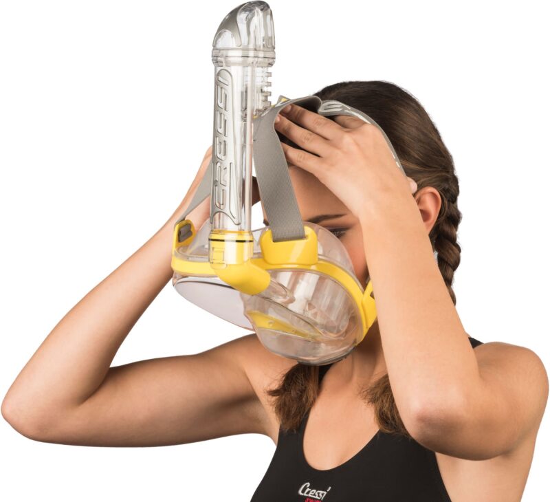 Cressi DUKE DRY FULL FACE MASK CLEAR/YELLOW M/L - Image 11