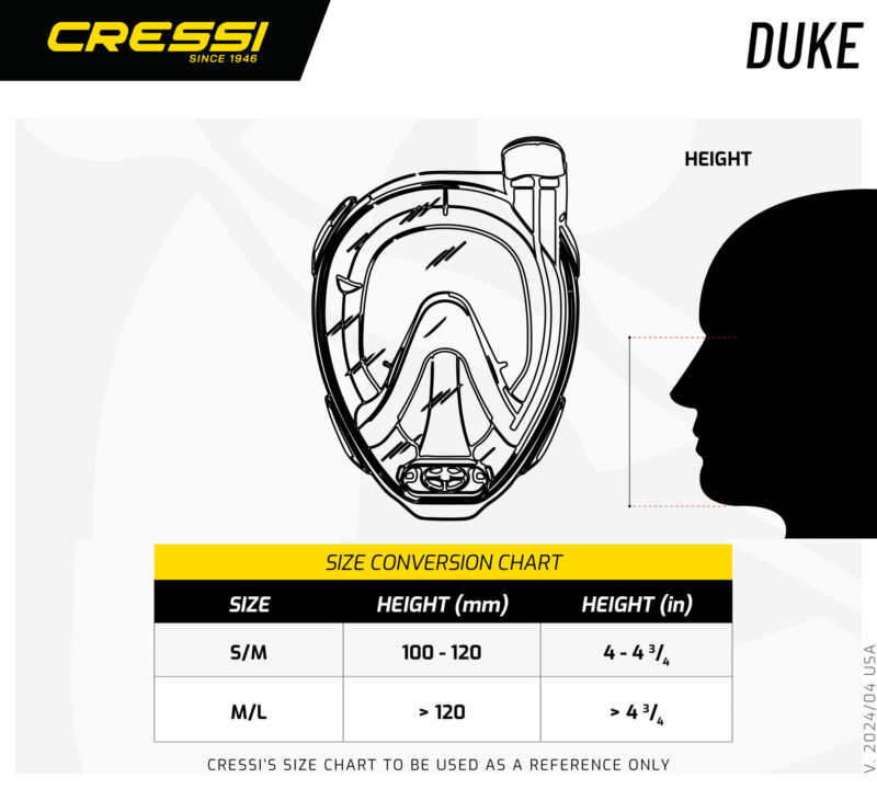 Cressi DUKE DRY FULL FACE MASK BLACK/BLUE M/L - Image 6