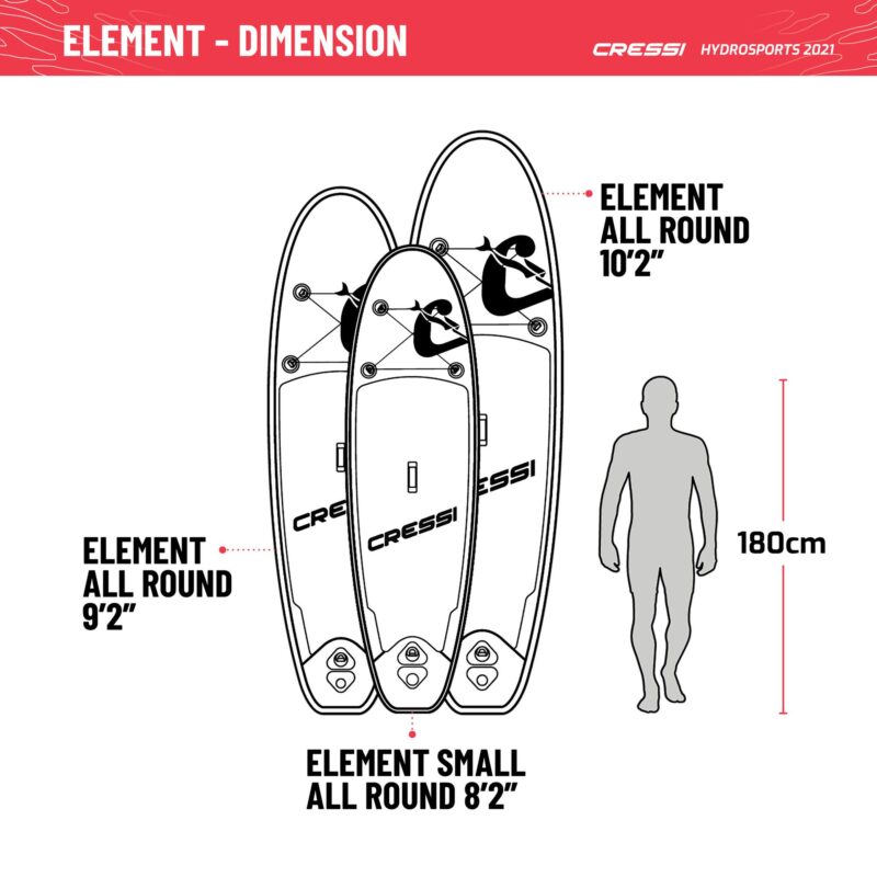 Cressi ELEMENT ALL ROUND ISUP SET WHITE/BLUE 10'2'' - Image 9